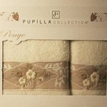 Набор полотенец для ванной в подарочной упаковке 2 пр. Pupilla SELENA хлопковая махра белый, фото, фотография