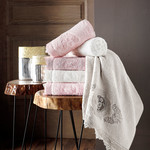 Набор полотенец для ванной в подарочной упаковке 4 шт. Pupilla OLIVYUM бамбуковая махра 50х90, фото, фотография