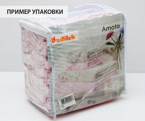 Набор полотенец для ванной 4 шт. Ozdilek ANISSA хлопковая махра розовый 90х150, фото, фотография