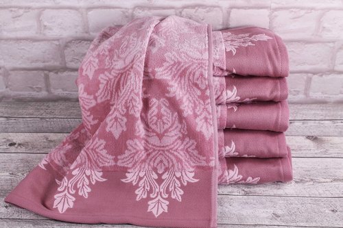 Набор полотенец для ванной 4 шт. Ozdilek AYDA хлопковый велюр розовый 100х150, фото, фотография