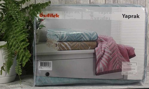 Набор полотенец для ванной 6 шт. Ozdilek YAPRAK хлопковая махра бирюзовый 70х140, фото, фотография