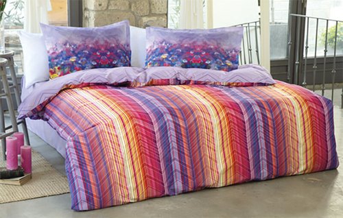 Постельное белье Ozdilek GRAND NORRIS хлопковый ранфорс лиловый евро, фото, фотография