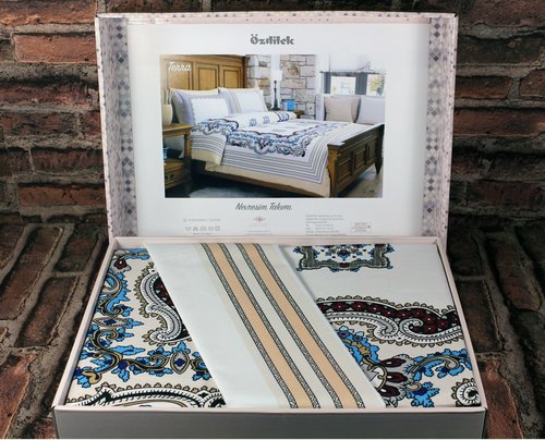 Постельное белье Ozdilek RANFORCE TERRA хлопковый ранфорс 1,5 спальный, фото, фотография