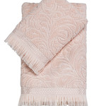 Подарочный набор полотенец для ванной 50х90, 70х140 Karna ESRA хлопковая махра абрикосовый, фото, фотография