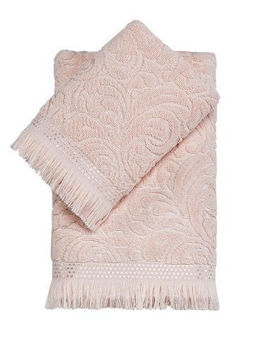 Подарочный набор полотенец для ванной 50х90, 70х140 Karna ESRA хлопковая махра абрикосовый, фото, фотография