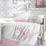 Постельное белье для новорожденных с пледом из велсофта Istanbul Home Collection FRIENDS розовый, фото, фотография