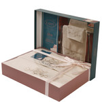 Подарочный набор полотенец для ванной 50х90, 70х140 Karna MIRA хлопковая махра натурал, фото, фотография