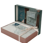 Подарочный набор полотенец для ванной 50х90, 70х140 Karna MIRA хлопковая махра зелёный, фото, фотография