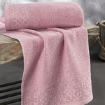Полотенце для ванной Karna MELEN хлопковая махра грязно-розовый 70х140, фото, фотография