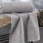 Полотенце для ванной Karna MELEN хлопковая махра серый 70х140, фото, фотография