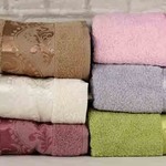 Набор полотенец для ванной 6 шт. Luzz LEYLAK хлопковая махра 50х90, фото, фотография