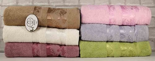 Набор полотенец для ванной 6 шт. Luzz LEYLAK хлопковая махра 70х140, фото, фотография