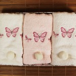 Подарочный набор полотенец-салфеток 3 шт. Pupilla SILA POPON хлопковая махра, фото, фотография