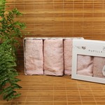 Подарочный набор полотенец-салфеток 3 шт. Pupilla VIVA бамбуковая махра, фото, фотография