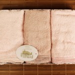 Подарочный набор полотенец-салфеток 3 шт. Pupilla VIVA бамбуковая махра, фото, фотография