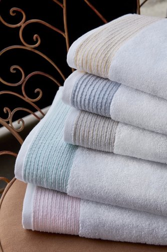 Полотенце для ванной Soft Cotton MOLLIS хлопковая махра бежевый 75х150, фото, фотография