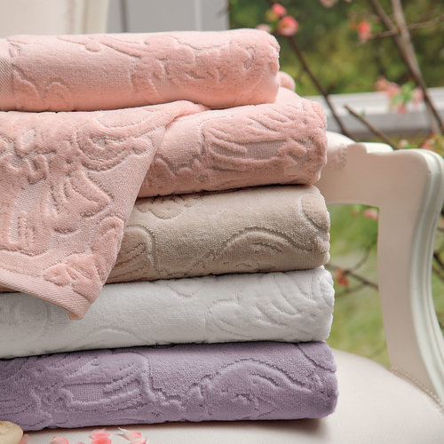 Полотенце для ванной Tivolyo Home JADORE хлопковая махра бежевый 90х150, фото, фотография