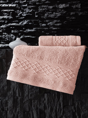 Полотенце для ванной Karna GRAVIT хлопковая махра абрикосовый 70х140, фото, фотография
