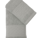 Полотенце для ванной Karna GRAVIT хлопковая махра серый 50х90, фото, фотография