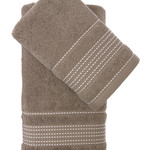 Полотенце для ванной Karna LADIN хлопковая махра капучино 70х140, фото, фотография