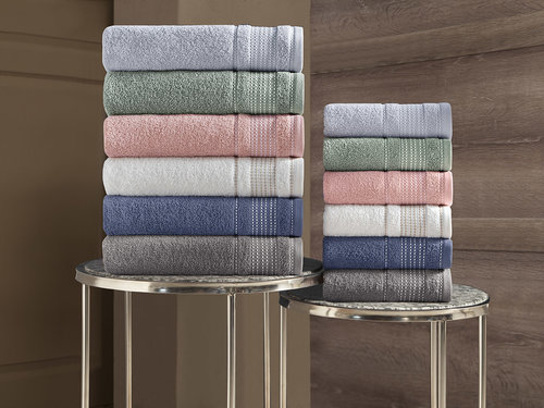 Полотенце для ванной Karna LADIN хлопковая махра шампань 70х140, фото, фотография