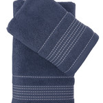 Полотенце для ванной Karna LADIN хлопковая махра индиго 50х90, фото, фотография