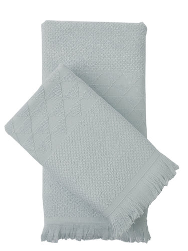 Подарочный набор полотенец для ванной 50х90, 70х140 Karna MONARD бамбуковая махра ментол, фото, фотография