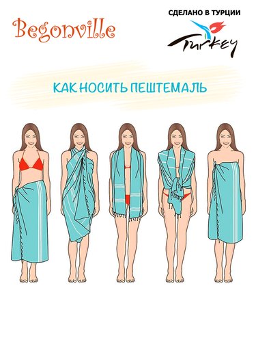 Полотенце пештемаль для пляжа, сауны, бани Begonville CLASSIC SAMSARA хлопок royale 100х180, фото, фотография