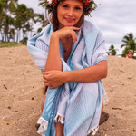 Полотенце пештемаль для пляжа, сауны, бани Begonville DREAMSCAPE CELESTE хлопок 90х180, фото, фотография