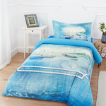 Постельное белье Ozdilek RANFORCE AZORES хлопковый ранфорс голубой 1,5 спальный, фото, фотография