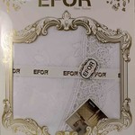 Скатерть овальная Efor KDK жаккард белый 160х220, фото, фотография