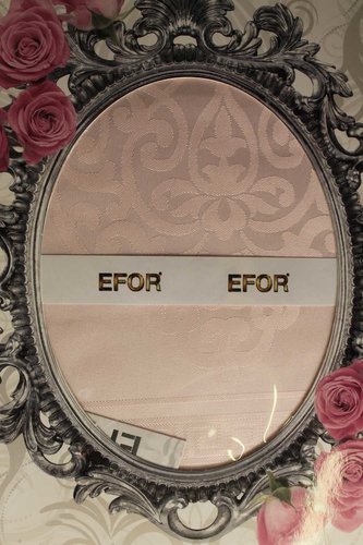 Скатерть прямоугольная Efor ARTEMIS жаккард розовый 160х220, фото, фотография