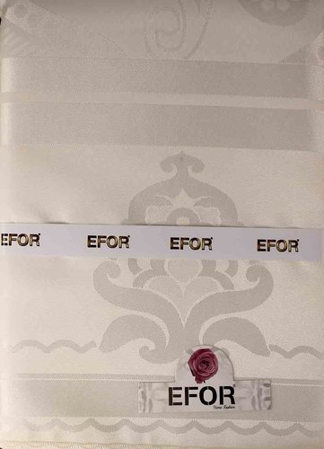 Скатерть прямоугольная Efor JAGLER жаккард кремовый 160х220, фото, фотография