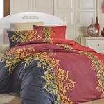 Постельное белье Ecosse RANFORCE NERON хлопковый ранфорс бордовый 1,5 спальный, фото, фотография