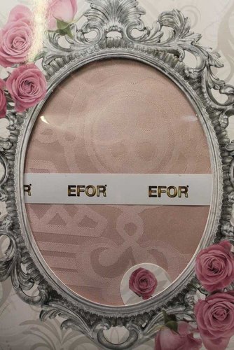 Скатерть прямоугольная Efor SAFIR жаккард сухая роза 160х220, фото, фотография