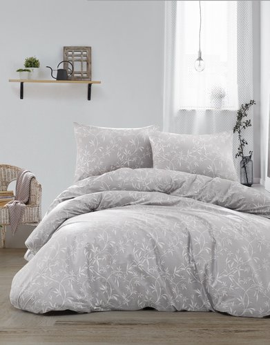 Постельное белье Ecosse RANFORCE DANTE хлопковый ранфорс серый 1,5 спальный, фото, фотография