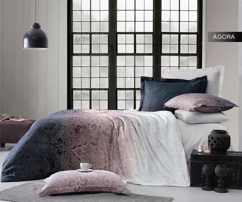 Постельное белье Ecosse SATIN AGORA хлопковый сатин 1,5 спальный, фото, фотография