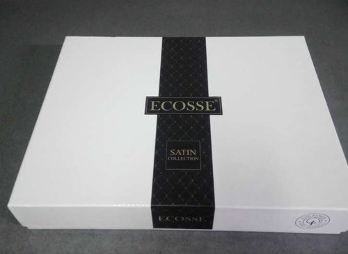 Постельное белье Ecosse SATIN BLANCA хлопковый сатин чёрный семейный, фото, фотография