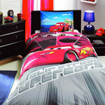 Детское постельное белье TAC CARS FACE (АКЦИЯ) 1,5 спальный, фото, фотография