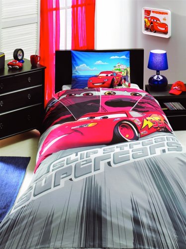 Детское постельное белье TAC CARS FACE (АКЦИЯ) 1,5 спальный, фото, фотография