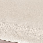 Махровая простынь-покрывало для укрывания Karna MELEN хлопок кремовый 200х220, фото, фотография