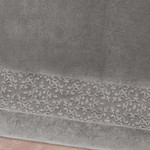 Махровая простынь-покрывало для укрывания Karna MELEN хлопок серый 160х220, фото, фотография