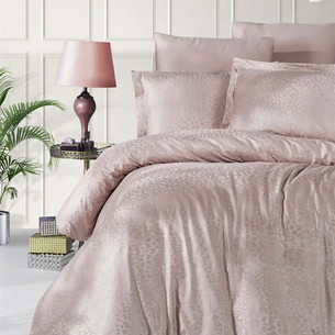 Постельное белье Ecosse SATIN JAKARLI LEOPAR хлопковый сатин-жаккард коричневый евро