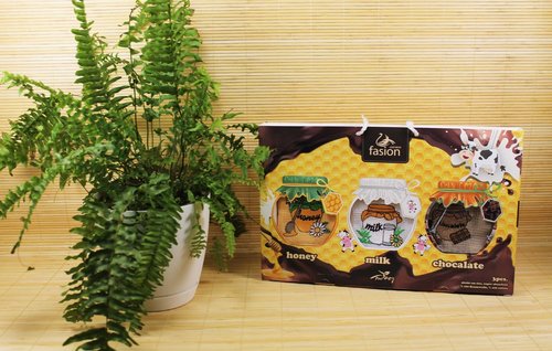 Подарочный набор кухонных полотенец Nilteks LUX хлопковая вафля мёд 40*60(3), фото, фотография