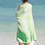 Полотенце пештемаль для пляжа, сауны, бани Begonville BAMBOO FAUNA бамбук/хлопок green 100х180, фото, фотография