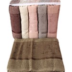 Набор полотенец для ванной 6 шт. Miss Cotton AZALIY хлопковая махра 50х90, фото, фотография