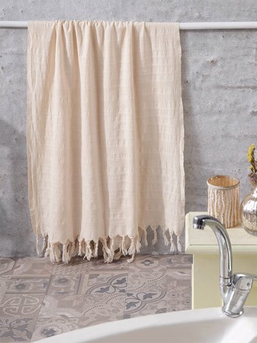 Полотенце пештемаль для пляжа, сауны, бани Begonville BEACON хлопок natural 90х180, фото, фотография