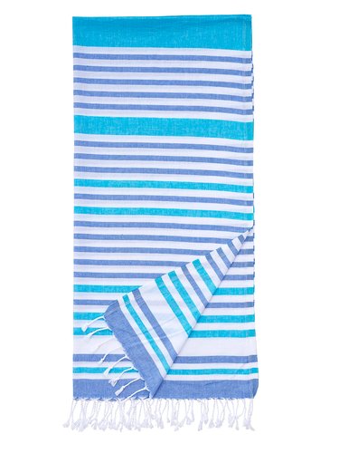 Полотенце пештемаль для пляжа, сауны, бани Begonville BREEZE HALI хлопок blues 90х180, фото, фотография