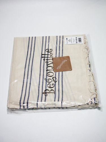 Полотенце пештемаль для пляжа, сауны, бани Begonville BREEZE ZOE хлопок navy 90х180, фото, фотография