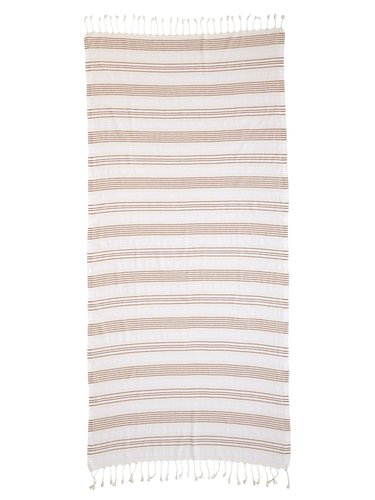 Полотенце пештемаль для пляжа, сауны, бани Begonville BREEZE LOU хлопок brown 90х180, фото, фотография